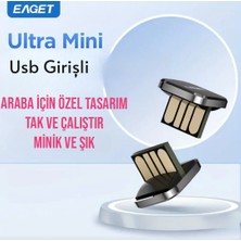 Eaget 64Gb.Minik Usb Flash Bellek Metal Şık Araç İçin Mükemmel Uyum Usb Girişli Tüm Cihazlara Uygun Orjinal Sağlam