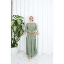 Eteği Piliseli Sade Tunik Takım