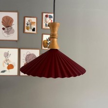 Bamyum Avilla Vişne Çürüğü Tekli Metal Avize Ahşap Piyon Başlık Rustik Cafe Mutfak Modern Sarkıt Aydınlatma