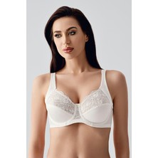 Cotonhause Kadın Toparlayıcı Balenli  Dantel Işlemeli Ekru Sütyen C5T0N3243