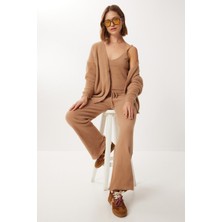 Happiness İstanbul Yumuşak Dokulu 3'lü Alt-Üst Takım LKB0017 Camel