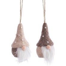 Yılbaşı Süsü Seti, Noel Baba Figürleri, 12,5 Cm, 2'li Paket, Sıcak ve Şirin Tasarım