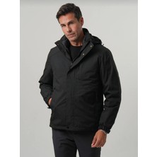 Barrels and Oil Erkek Su Itici Yağmurluk, Şişme Mont, Kalın Kaban Üçlü Set Üst Kalite Mont