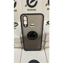 Elixem Vivo Y17 Uyumlu Siyah Yüzüklü Ring Kılıf
