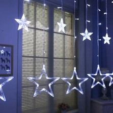 Asnorm İki Adet (2*2.5m) EKLENEBİLİR 12'li Beyaz Işık Yıldız LED Zincir