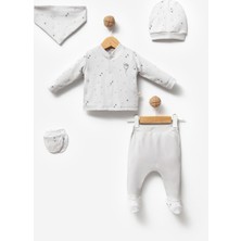 By Bubbles %100 Organik Pamuk Balloon Baskı 5 Parça Hastane Çıkış Seti