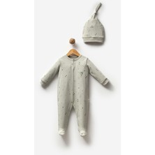 By Bubbles %100 Organik Pamuk Balloon Baskı Unisex Patikli Bebek Tulumu