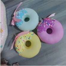 Çok Renkli 3'lü Donut Yılbaşı Ağacı Süsü 9 cm Dekor Seti