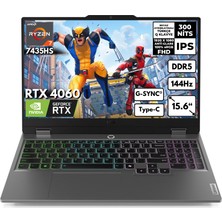 Lenovo Loq Amd Ryzen 7-7435HS 48-Gbddr5 2 Tbssd RTX4060 (8GB-105W) 15.6" 144Hz Fhd Freedos 83JC00FKTRZG9
