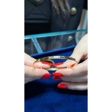 Kuyumcu Nurettin 8 gr (Gram) Dikdörtgen Desenli Çöp Bilezik Yatırımlık Işçiliksiz 22 Ayar Altın