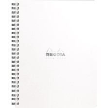 Rhodia Classic Yandan Spiralli A5+ Noktalı Defter Beyaz