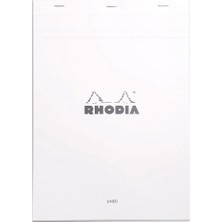 Rhodia Basic Üstten Zımbalı Bloknot A4 Kareli Beyaz