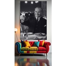Özkacar Group Atatürk Rakı Sofrasında V2 Kanvas Tablo Ev Dekarasyon Hediyelik Duvar Süsü Ölçü Seçmeyi Unutmayınız : )