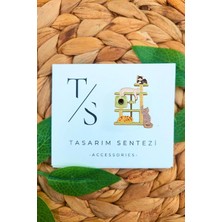 Tasarım Sentezi Rozet Metal Broş Kedi Evi Pati Tırmalama Oyun Platformu Hayvan Yaka Çanta Kıyafet Şapka Aksesuar