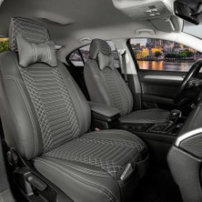 ALLDAYSM Aldysm Volvo XC60 Yeni Lüx Full Deri Oto Koltuk Kılıfı Ön Arka Takım (Giydirme Tip) Füme