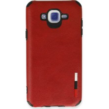 LTG Nova J7 Kılıf Loop Deri Silikon - Kırmızı