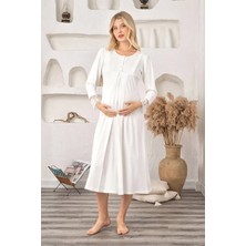 NemereSoft Bone 5906 Kadın Lohusa Likra Viskon Gecelik