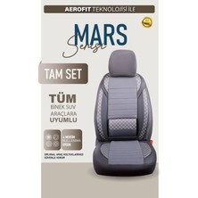 ALLDAYSM Volkswagen Bora Uyumlu Lüx Bel Destekli Yarı Deri Oto Koltuk Kılıfı Füme Renk Aldys