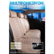 ALLDAYSM Aldysm Fiat Egea Cross Uyumlu Lüks Deri Oto Koltuk Kılıfı Ön Arka Set Bej Marjinal Model Aldysm