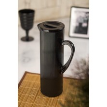 Depa Akrilik Barok 1,5 Lt Siyah Sürahi (Buzdolabı Kapak Rafına Sığar)