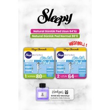 Sleepy Natural Normal 80 ve Uzun 64 Adet Günlük Ped, Rosıe Oda Kokusu