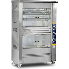 Pimak Tüplü Piliç Makinesi 5 + 5 Şiş 25 + 25 Piliç 107 x 60 x 190 (CM)