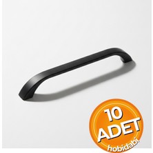 Hobidabi 96 mm Metal 10 Adet Göksu Siyah Kulp Tv Ünitesi Kulbu Yatak Odası Mobilya Çekmece Vestiyer Mutfak