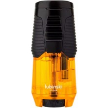 Lubinski Yeni Seri Basic Tek Torch Sehpalı Puro Çakmağı Turuncu