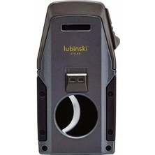 Lubinski Premium Çift Torch Puro Çakmağı Dahili Yarasa Kesici - Delici ve Sehpa Özellikli Siyah