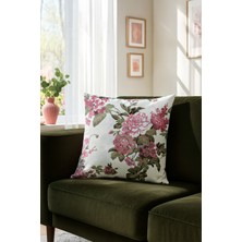 Premier Home Duck Büyük Güllü Kırlent Kılıfı Pudra V1 40X40