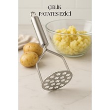 Depa Paslanmaz Çelik Saplı Patates Ezici Pratik Mutfak Gereci 24 cm