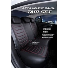 ALLDAYSM Aldysm Peugeot 207 Lüx Oto Koltuk Kılıfı Ön Arka Takım (Antalya) Siyah Kırmızı