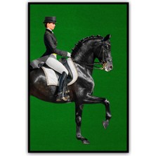 Kilim Home Mars 187 Binicilik ve At Figürlü Yeşil Modern Dokuma Taban Halı