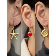 NKT Collection Trend Sembol Figürlü 3’lü Kadın Küpe Set