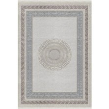 Kilim Home Mars 136 Monogram Gri Bej Modern Dokuma Taban Halı