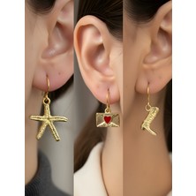 NKT Collection Trend Sembol Figürlü 3’lü Kadın Küpe Set