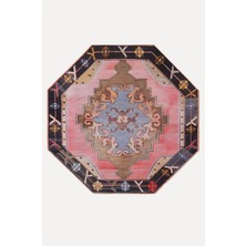 Kilim Home Mars Halı Etnik Otantik Fuşya Tonlartında Dekoratif  Salon Halısı Saçaklı Yıkanabilen Halı