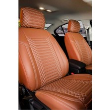 ALLDAYSM Aldysm Renault Megane 1 Lüx Full Deri Oto Koltuk Kılıfı Ön Arka Takım (Exclusive) Tarçın