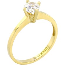 Altınkaynak 14 Ayar Altın Tektaş Yüzük  -  0201162