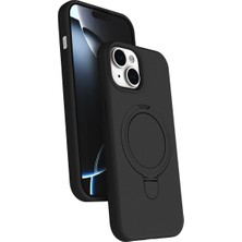 LTG Nova Iphone 15 Regal Standlı Kapak - Siyah