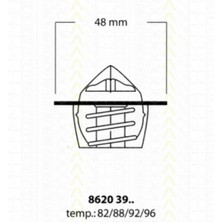 Vernet Mtxdpn Termostat 82 C Corsa A 1.2-1.4-Astra F 1.4-1.6-Vectra A-B 1.6 V2154