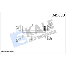 Kale Mtxdpn Turbo Radyatörü Intercooler Dacia Logan 04 Sandero 08 1.5 Dci 654X113X108 Mek. Al/pl/brz