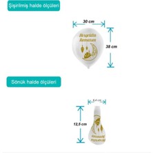 Renkli Metalik Balon Seti, 100'LÜ, Ramazan Temalı, Eğlenceli ve Şık Dekorasyon Malzemesi