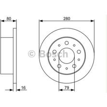 Bosch Mtxdpn Arka Fren Aynasi Adet Ducato 06 Boxer 06 JUMPER06 2.2hdi-3.0hdi 280X16X5DL