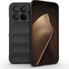 HTstore Xiaomi Uyumlu  15T Pro Kılıf Esnek Tpu Oyuklu Arka Yüzey Tasarımlı Zore Etnik Silikon Kapak-Siyah