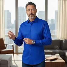Eren Style Klasik %100 Cotton Uzun Kollu Terletmeyen Kışlık Gömlek (Slim Fit Kalıp)