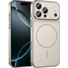 HTstore iPhone Uyumlu 14 Pro Kılıf Zore M-Safe Şarj Özellikli Kamera Korumalı Formen Kapak-Gri