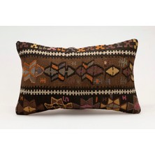 Kilim Wholesale El Yapımı Kilimden Yapılmış Vintage Kırlent Kılıfı, Yün, 30X50 cm