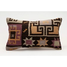 Kilim Wholesale El Yapımı Kilimden Yapılmış Vintage Kırlent Kılıfı, Yün, 30X50 cm
