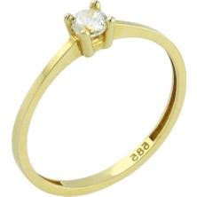 Altınkaynak 14 Ayar Altın Tektaş Yüzük  -  0198853